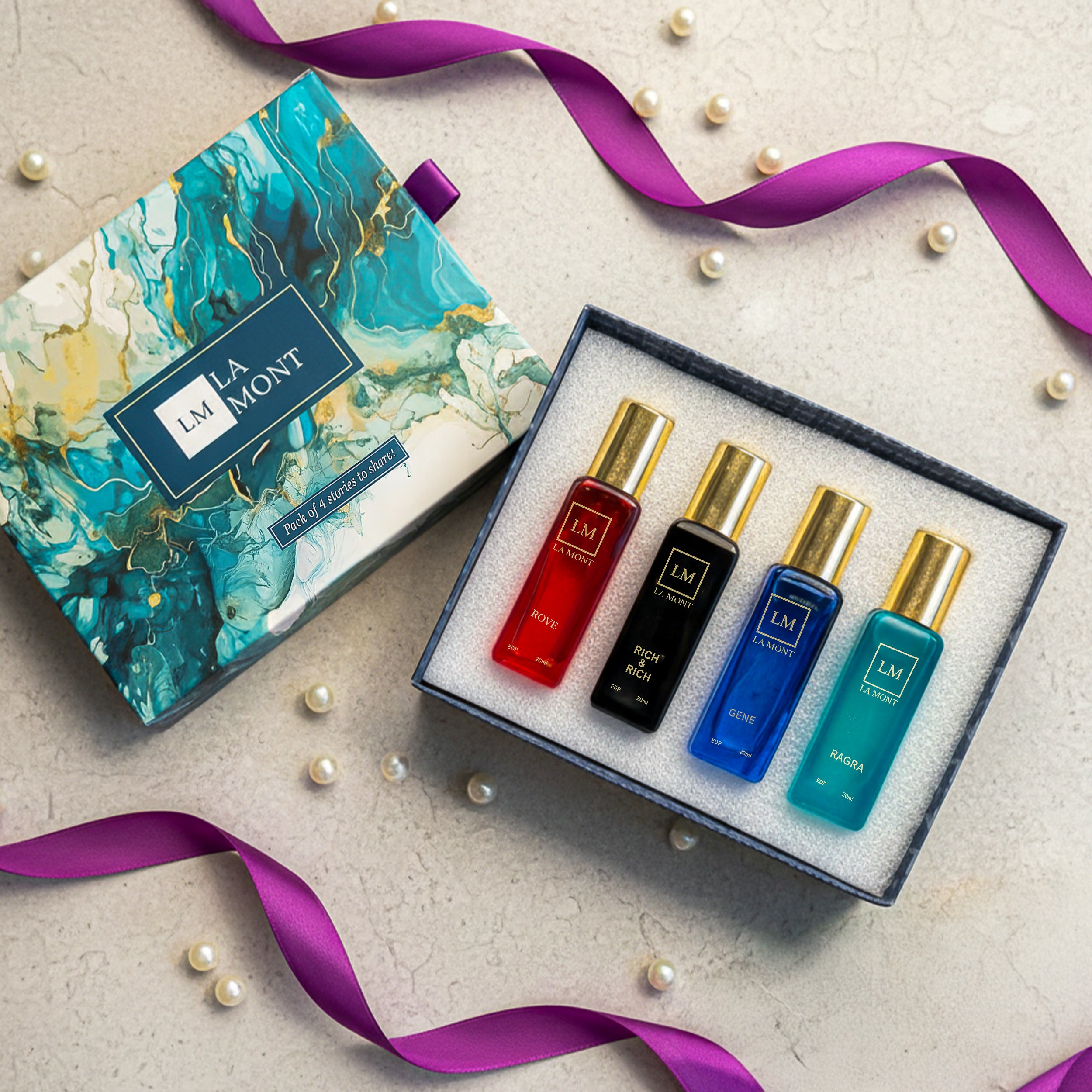 LA MONT Men's Perfume Gift Set (4x20ml)