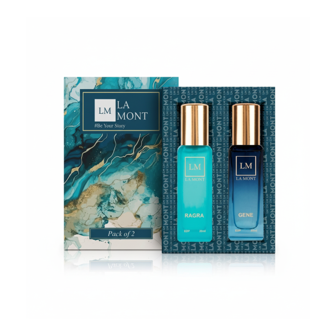 LA MONT RAGRA & GENE Perfume Gift Set for Men (2x20ml)